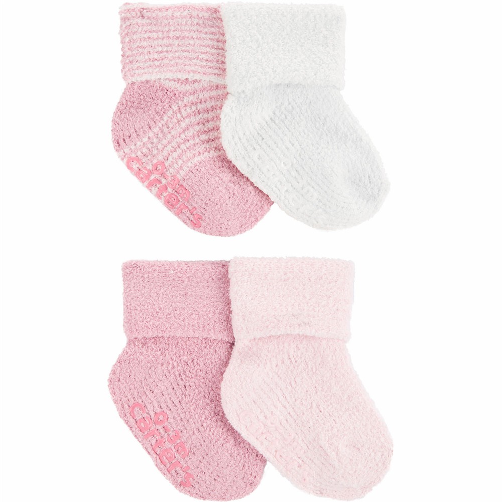 Carter's 4-Pack Chenille Booties | Baby Girl