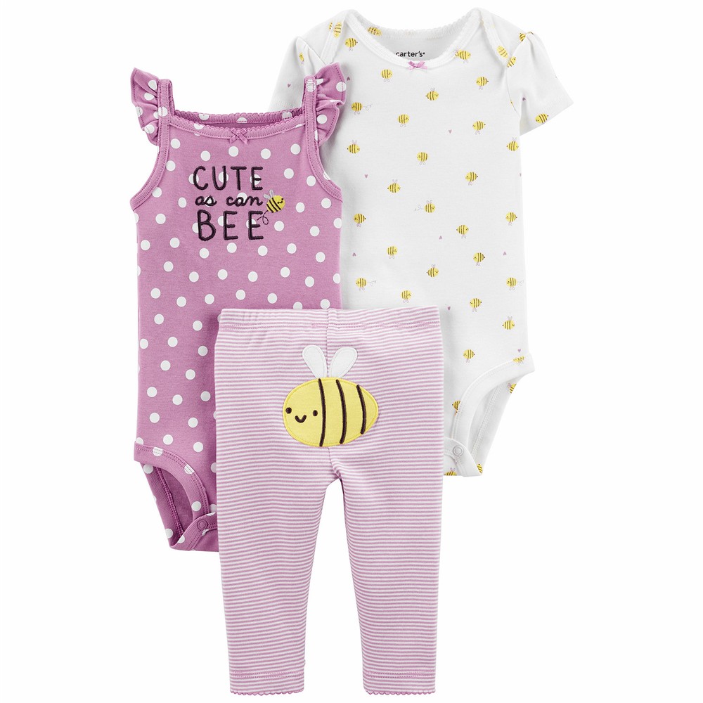 Golden Bee Bodysuit & Ribbed Pant Set