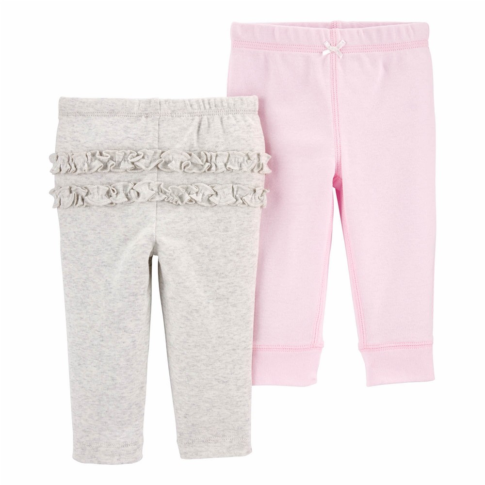 Carter's 2-Pack Cotton Pull-On Pants | Baby Girl