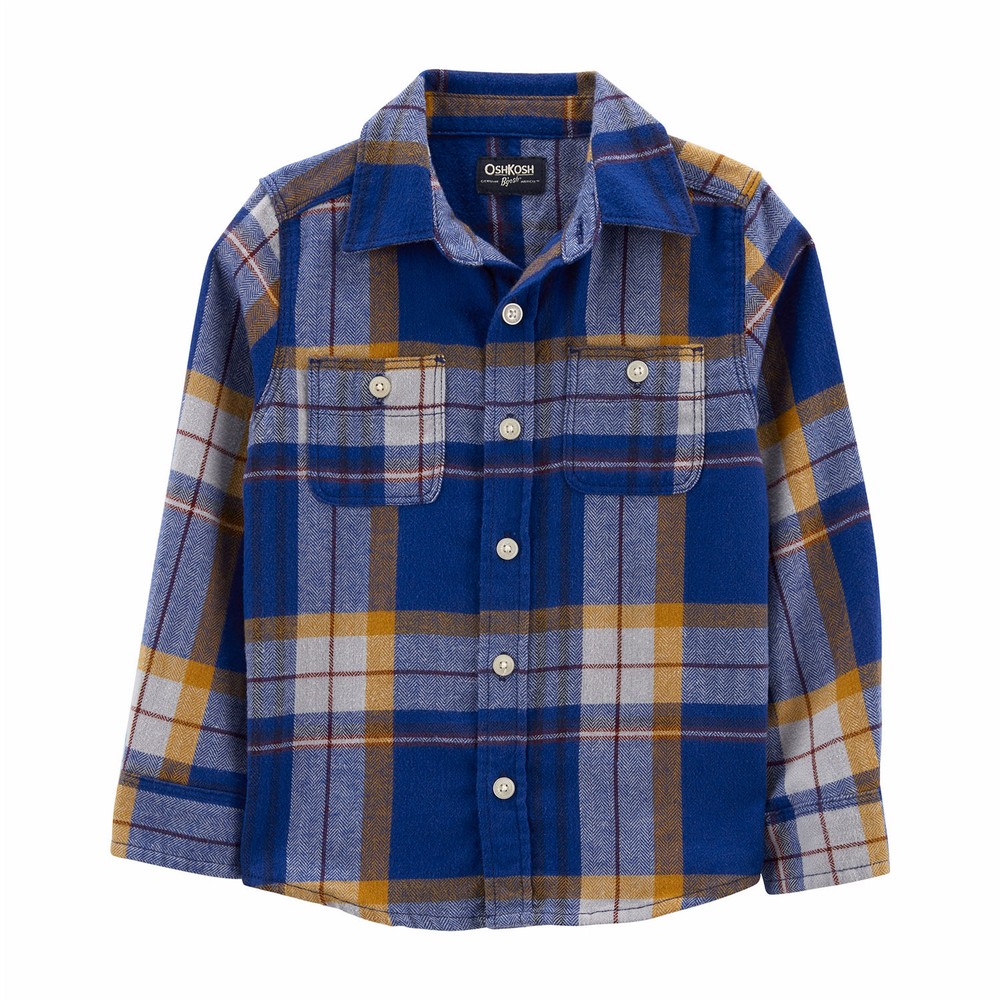 OshKosh B'gosh Button-Front Plaid Flannel Shirt | Baby Boy