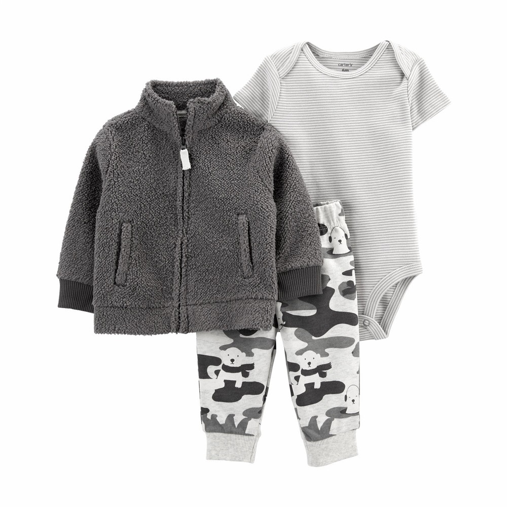 Carter's 3-Piece Sherpa Jacket Set | Baby Unisex