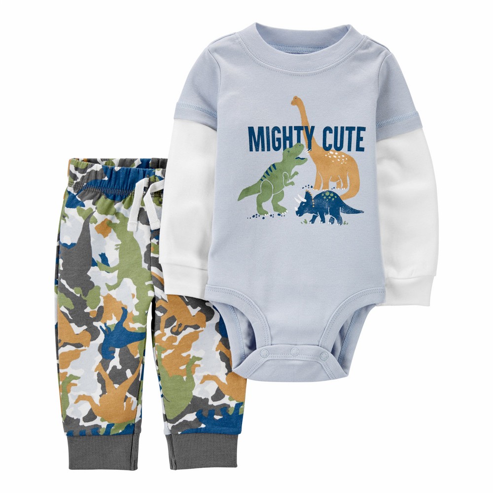 Carter's 2-Piece Dinosaur Bodysuit Pant Set | Baby Boy