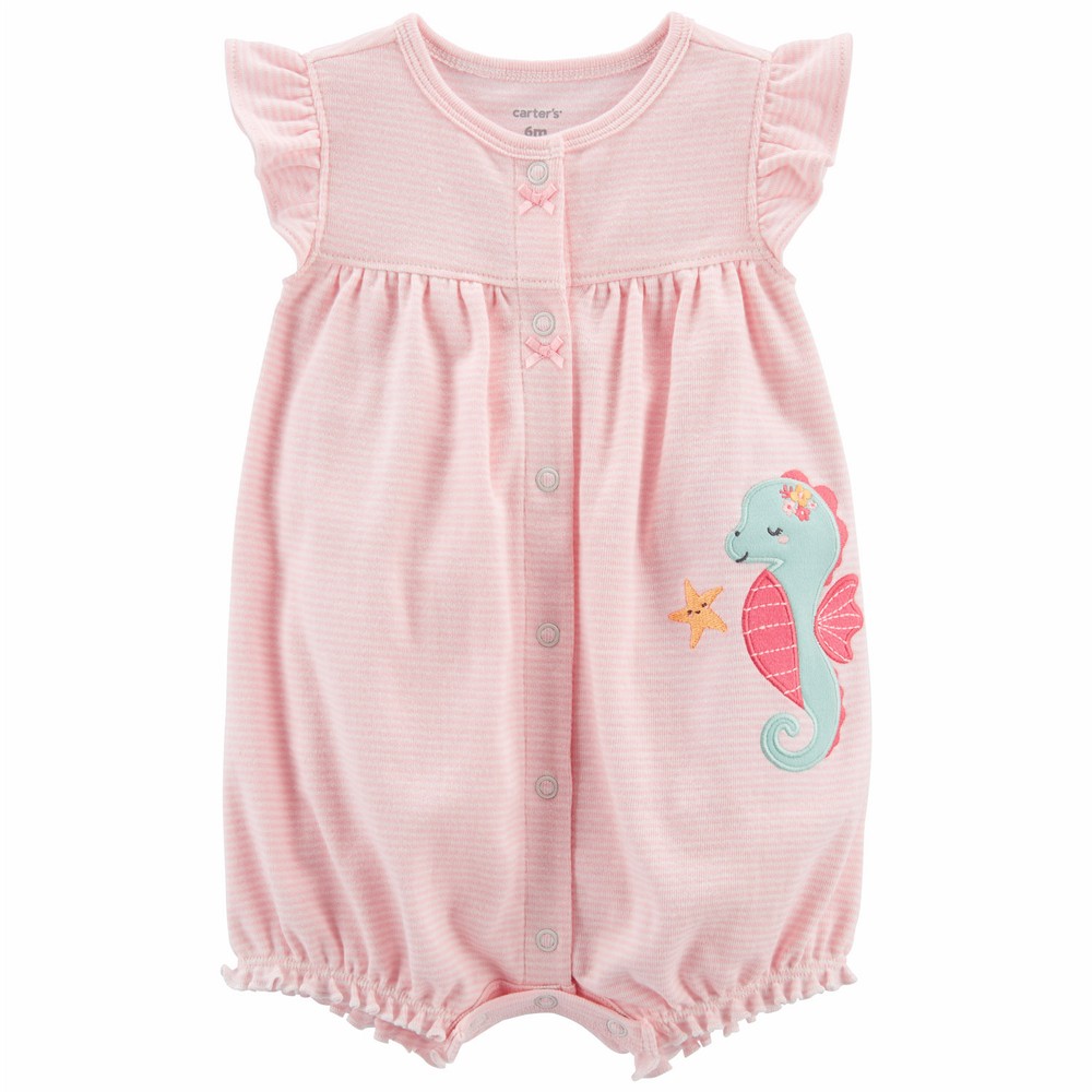 Carter's Seahorse Snap-Up Romper | Baby Girl