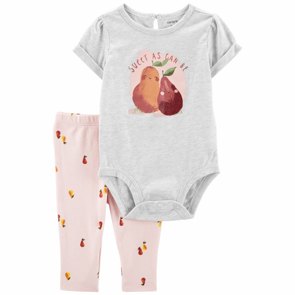 Carter's 2-Piece Pear Bodysuit Pant Set | Baby Girl