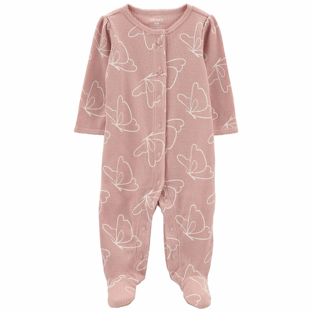 Carter's Butterfly Snap-Up Cotton Sleep & Play One Piece | Baby Girl