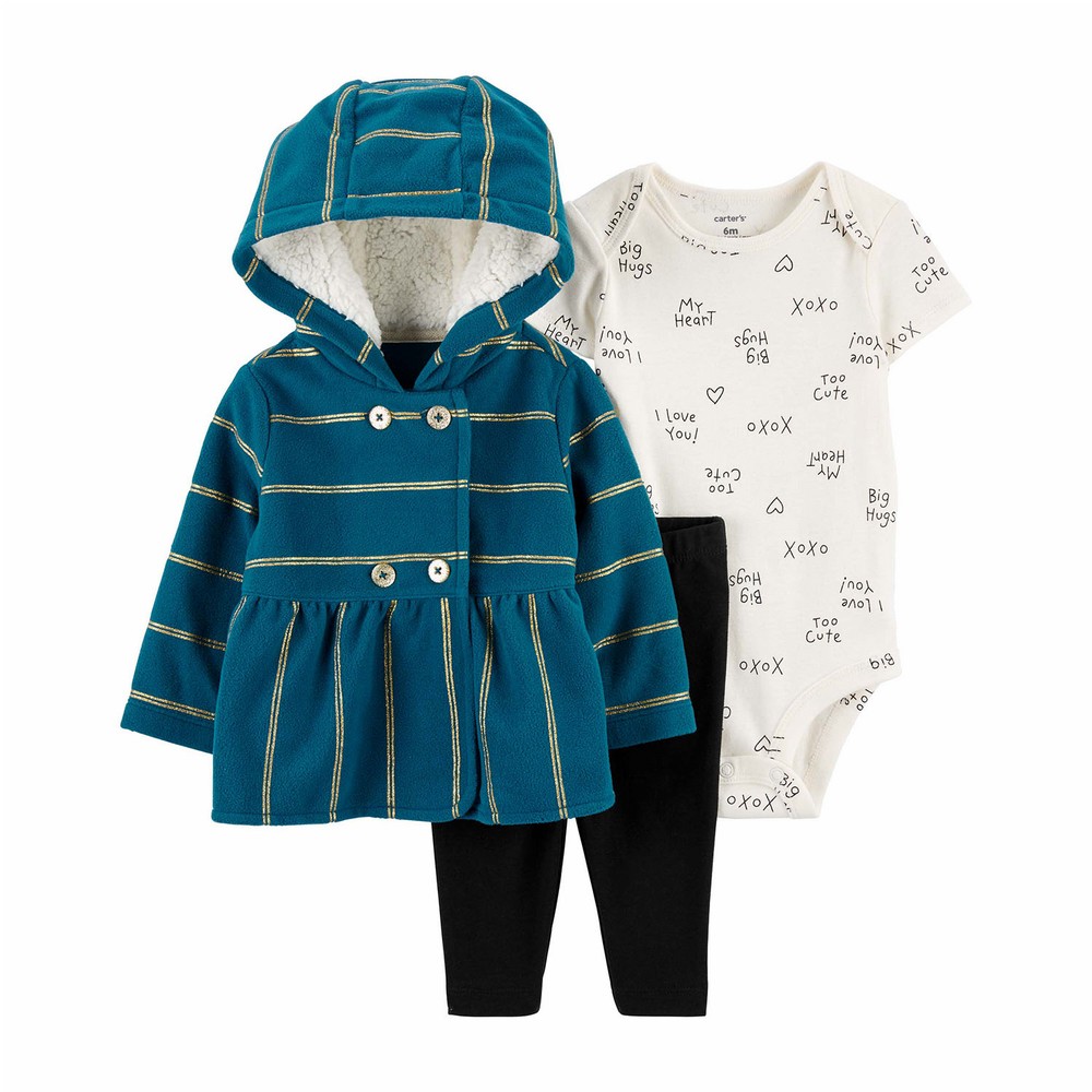 Carter s 3 Piece Little Jacket Set Baby Girl