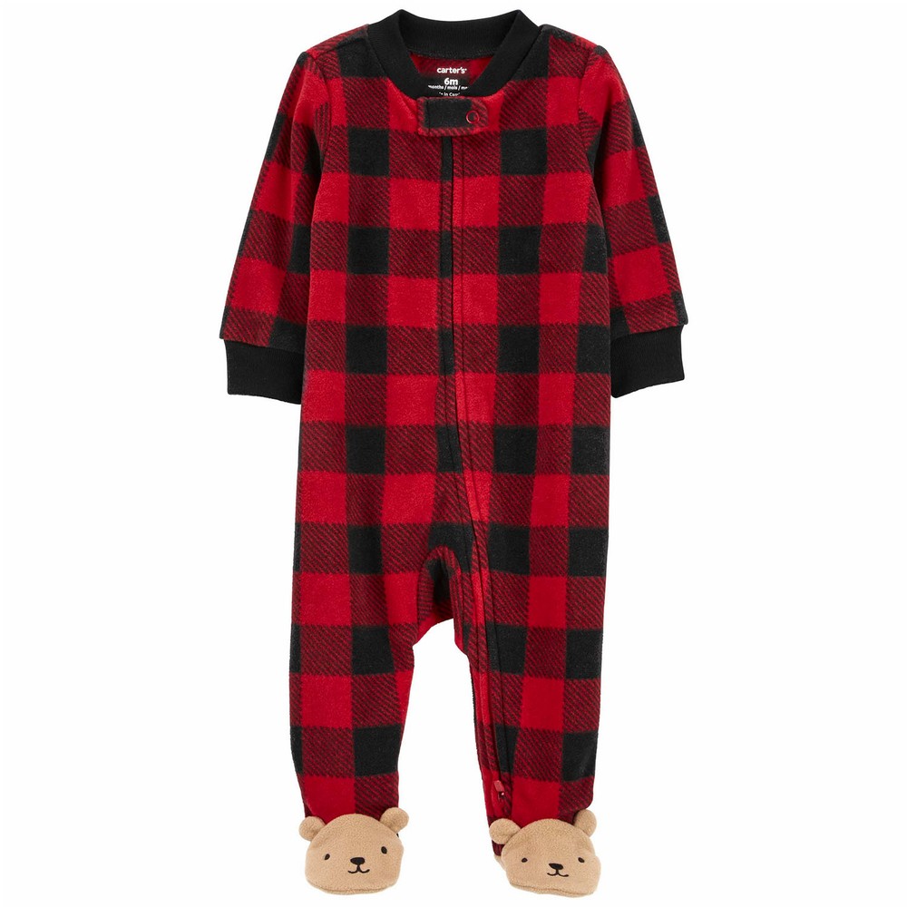 Carter's Bear 2-Way Zip-Up Fleece Sleep & Play One Piece | Baby Unisex