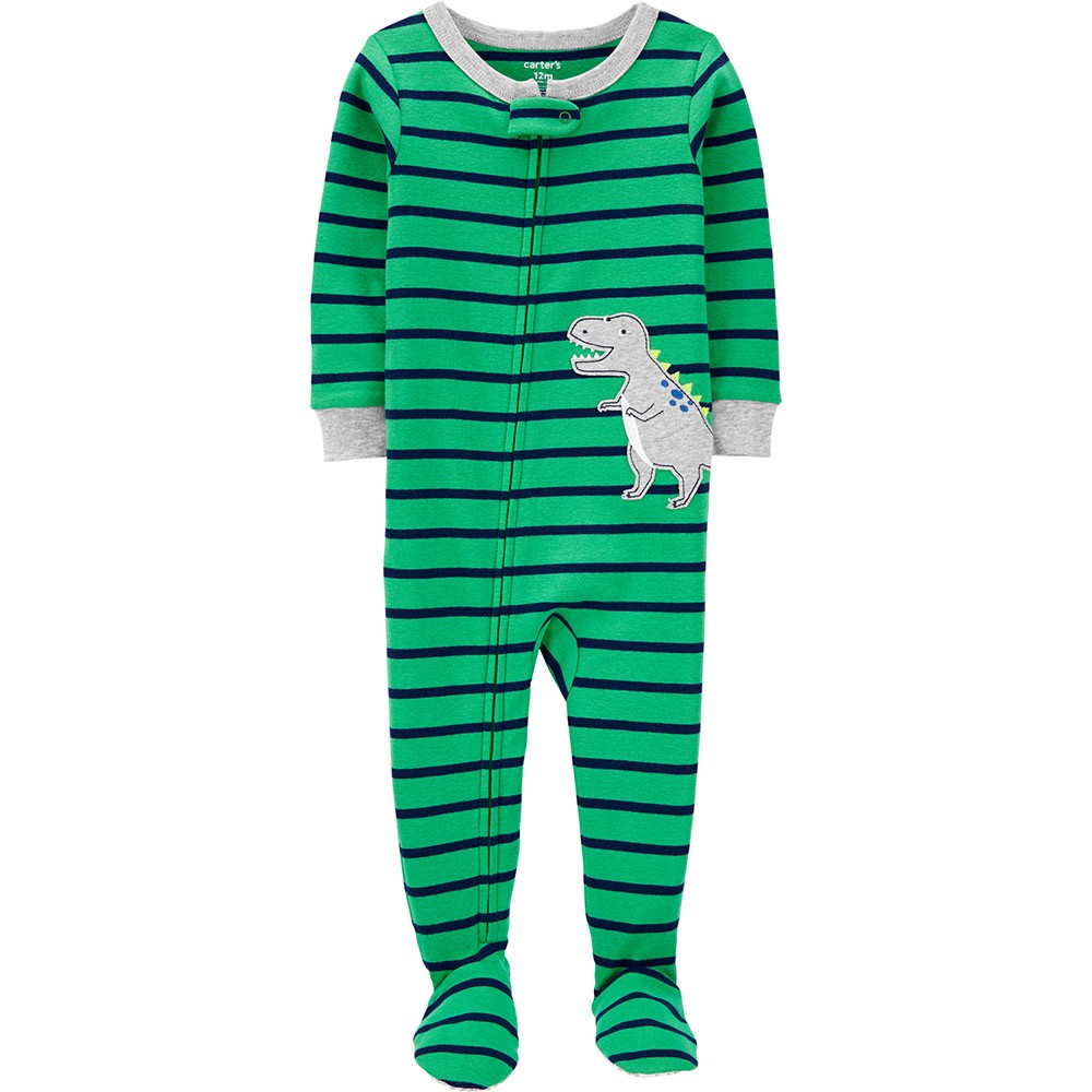 Carter's dinosaur footed pajamas hot sale