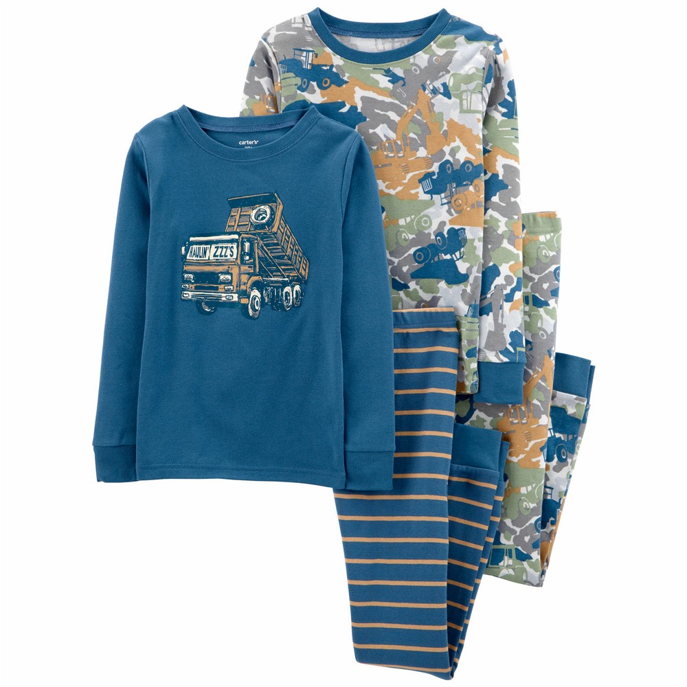 Carter's 4-Piece Construction Cotton PJs | Boy